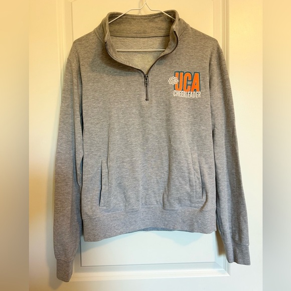 ICA Cheerleader Gray Quarter-Zip Sweatshirt - Picture 1 of 2